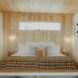 bedroom, bed, renovated cabin