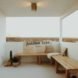 living space, picture windows, desert, benches