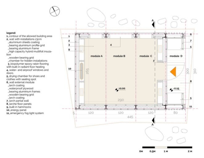 Layout of the Net Zero Shelter