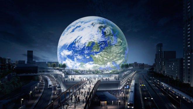 MSG Sphere design, MSG Sphere London by Populous, MSG sphere stadiums, spherical stadium design, spherical arena design, futuristic stadium design, Madison Square Garden stadiums,
