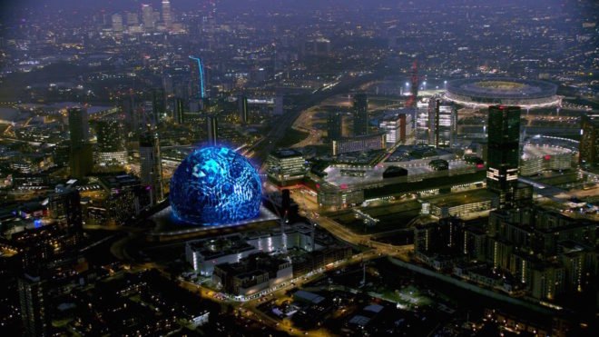 MSG Sphere design, MSG Sphere London by Populous, MSG sphere stadiums, spherical stadium design, spherical arena design, futuristic stadium design, Madison Square Garden stadiums,