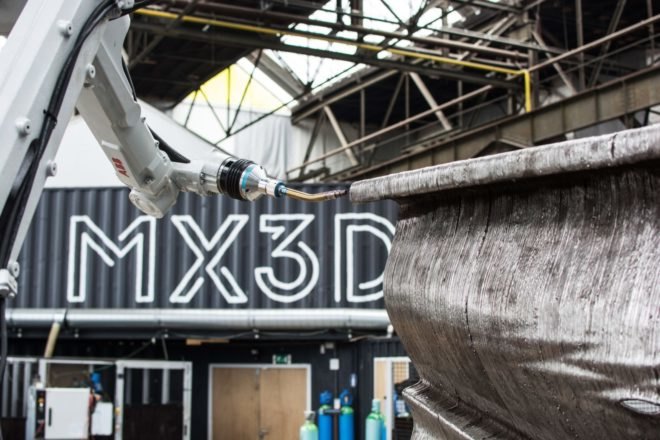 MX3D, MX3D Bridge, Bridge, 3D-printed bridge, 3D-printed, steel, stainless steel, robot