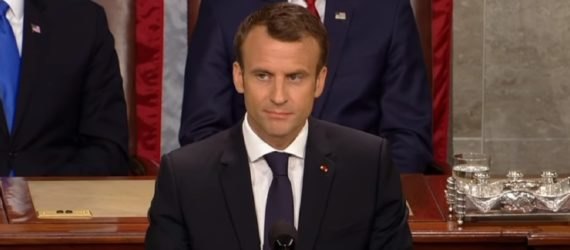 French President Emmanuel Macron addresses the United States Congress