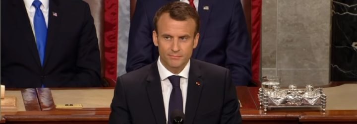 French President Emmanuel Macron addresses the United States Congress
