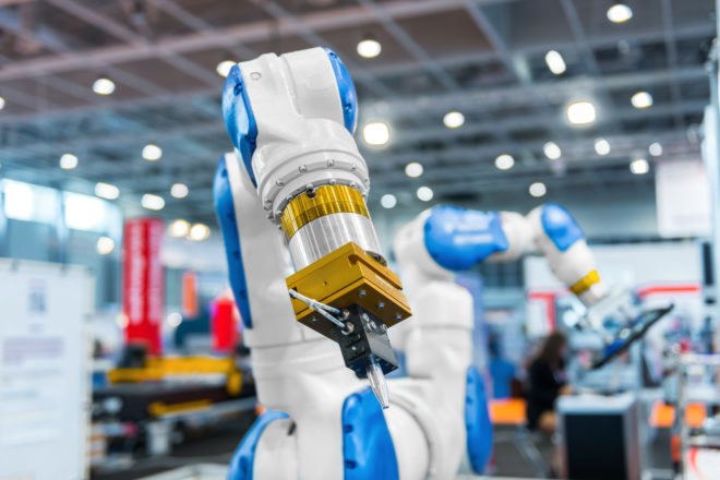 A robotic arm.