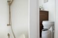 Shower and toilet inside the isla modern caravan.