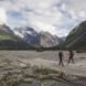 Two men walking in Alaska’s Wrangell-St. Elias National Park