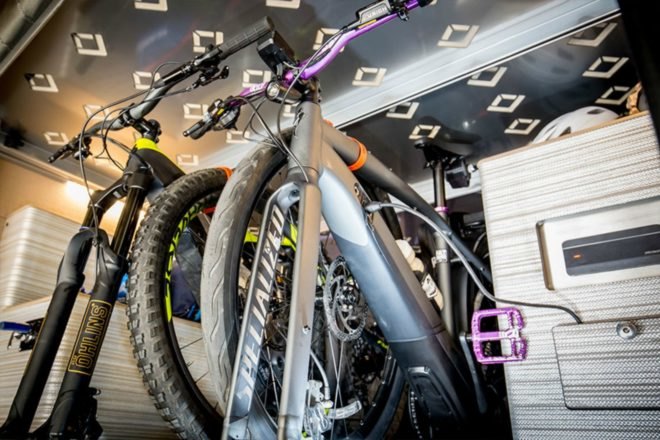 Bike Storage in the Outside Van Powerstation