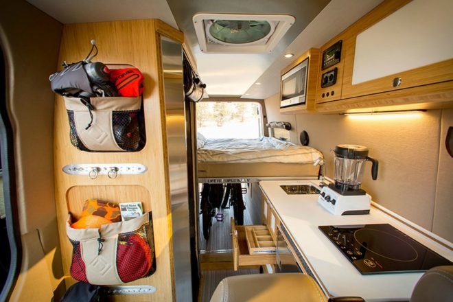 Storage and living space of the Outside Van Powerstation