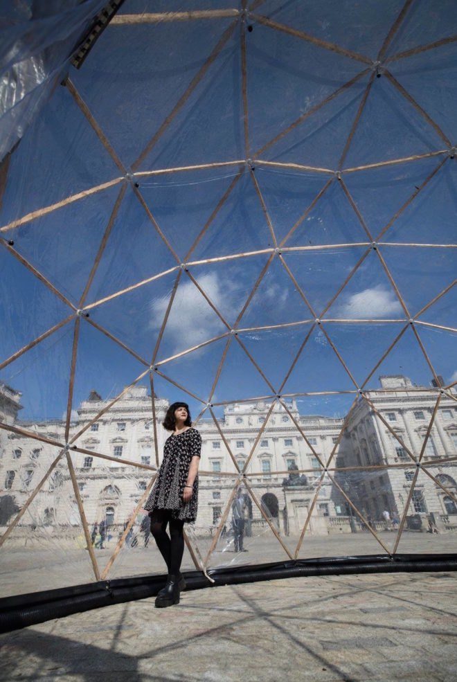 Earth Day installation Pollution Pods by Michael Pinsky