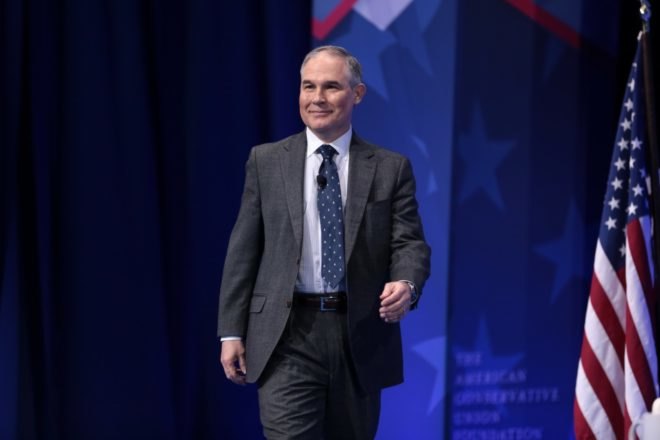 Environmental Protection Agency (EPA) administrator Scott Pruitt at the Conservative Political Action Conference