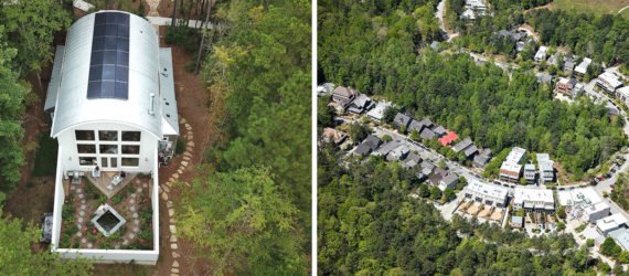 Green house, green community, sustainable community, houses, housing development