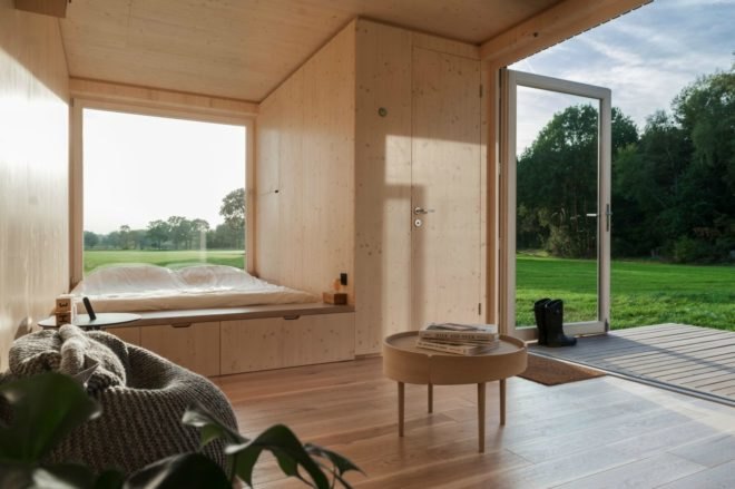 Interior, living room, coffee table, windows