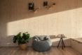 Living room, living space, houseplant, armchair, end table, decoration, interior