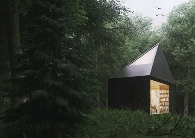 Slow Cabins, tiny cabin, forest, tiny house