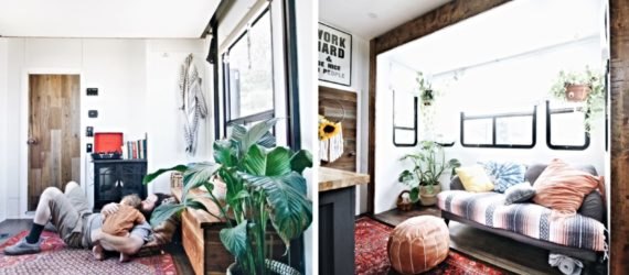 Interior living space with persian rugs