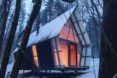 Trailer by Invisible Studio, Invisible Studio same section milling, low cost timber cabin, low cost self build project, plywood interior and polycarbonate cladding, reclaimed materials in self build project, Invisible Studio design build