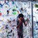 Looking through the wall Transitable Plastic by Luzinterruptus