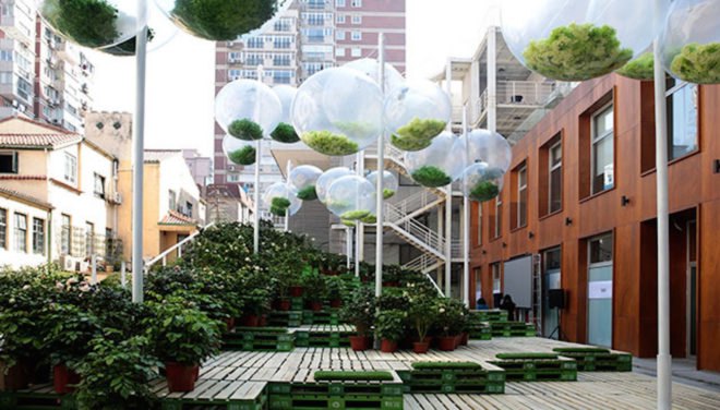 Urban Bloom Shanghai, Urban Bloom installation, Urban Bloom pop up park, Urban Bloom Anfu Road, Urban Bloom by URBAN MATTERS and AIM Architecture, pop up parks in China, urban interventions in China, urban interventions Shanghai,