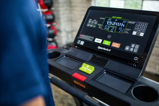Image of the treadmill's screen.