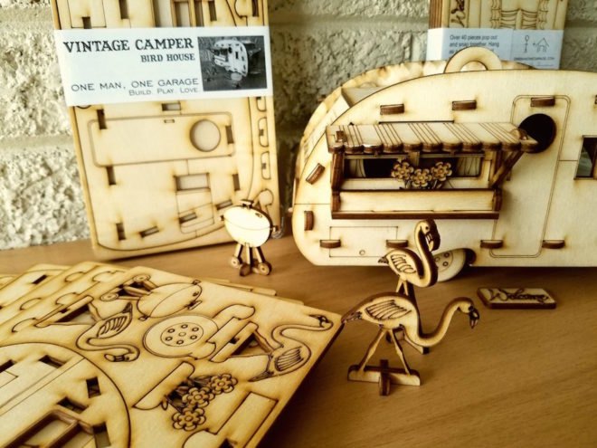 flatpack birdhouse Vintage Camper Birdhouse by One Man One Garage