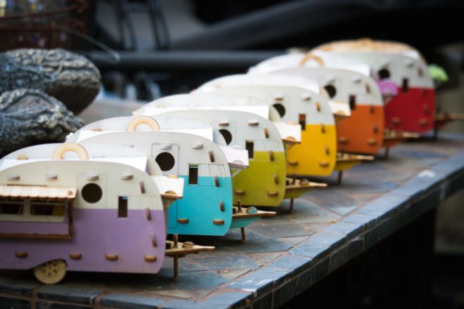 color view Vintage Camper Birdhouse by One Man One Garage