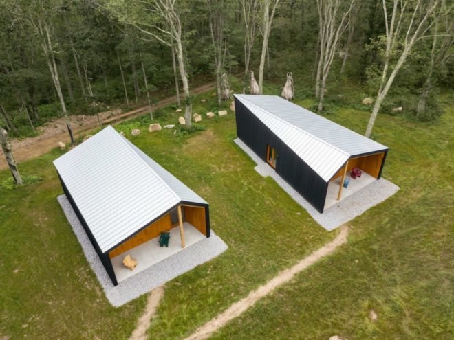Aerial shot of the roof of I-Park Studios