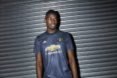 Soccer player wearing jersey for Manchester United created by Adidas and Parley for the Oceans made with recycled plastic