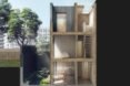 Rendering of a three-story home's interior.