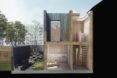 Rendering of a two-story home's interior.
