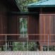 Wooden cabin on stilts