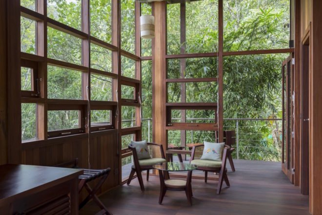 Living room with table and chairs