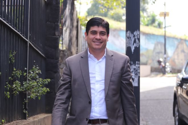 Costa Rica politician and journalist Carlos Alvarado in San Jose
