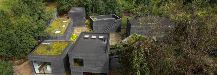 Bird's eye view of Casa Bruma by Fernanda Canales and Claudia Rodriguez