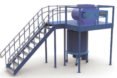 rendering of the recycler shows stairs leading up to the top of the machine