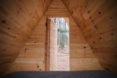 interior of A frame cabin