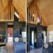 interior view of living space with sleeping loft