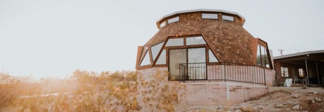 Exterior image of the Geodesic Dome House