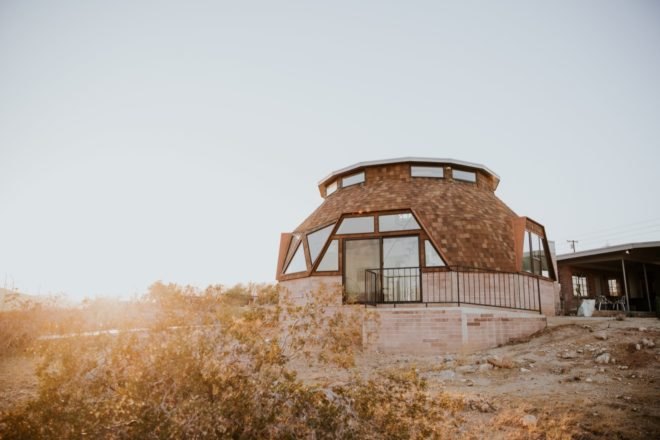 Exterior image of the dome shaped house