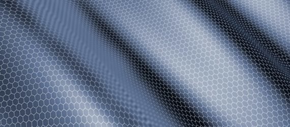 Depiction of graphene with a hexagon pattern