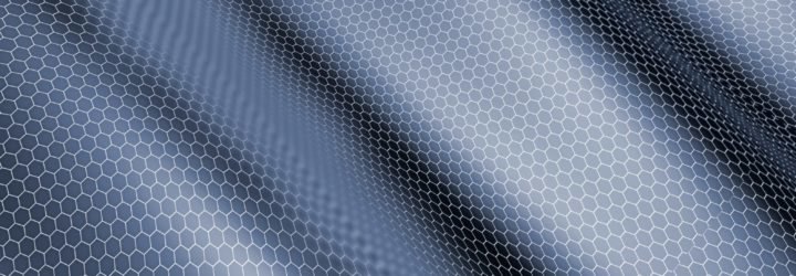 Depiction of graphene with a hexagon pattern