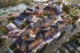 aerial rendering of sugar factory revitalization project