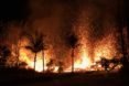 Lava erupts from a fissure that opened up in the wake of the Kilauea volcano eruption