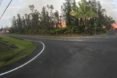 A panoramic view of Leilani and Makamae Streets in Hawaii showing fissure 7