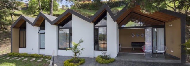 Home with zigzagging roofline