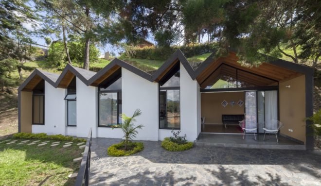 Home with zigzag roofline