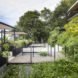 Hotel terraces surrounded by tropical greenery.
