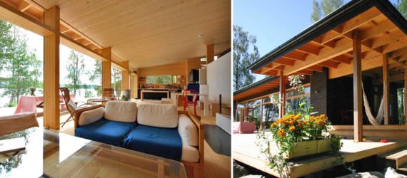 Wooden terrace Villa Kaislaranta by RESORTUM and OSUMA Architects