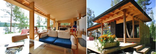Wooden terrace Villa Kaislaranta by RESORTUM and OSUMA Architects