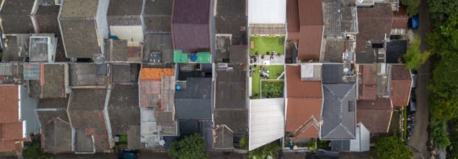 Birds eye view of the home